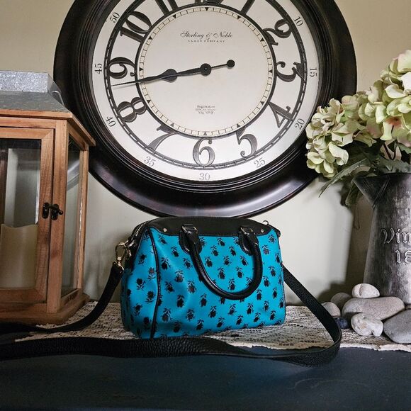 Coach Mini Satchel Badlands Floral 2-in-1 Crossbody Tote Purse EUC - Picture 4 of 6